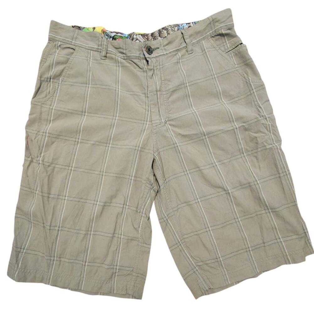 Lululemon Mens Kung Fu To Cargo Size 38 Plaid Hybrid Shorts